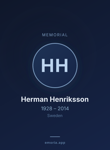 Memorial portrait of Herman Henriksson