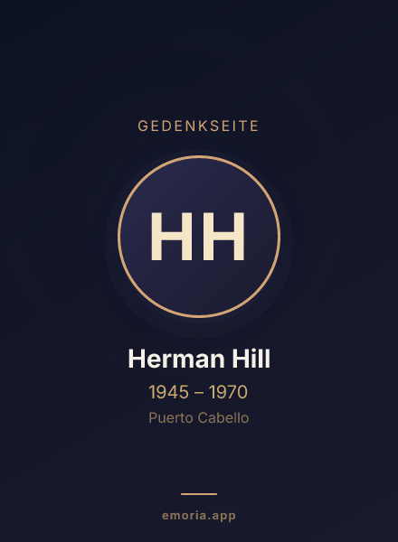 Gedenkportrait von Herman Hill