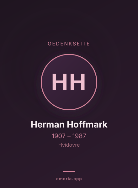 Gedenkportrait von Herman Hoffmark