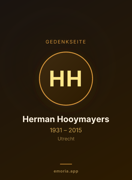 Gedenkportrait von Herman Hooymayers