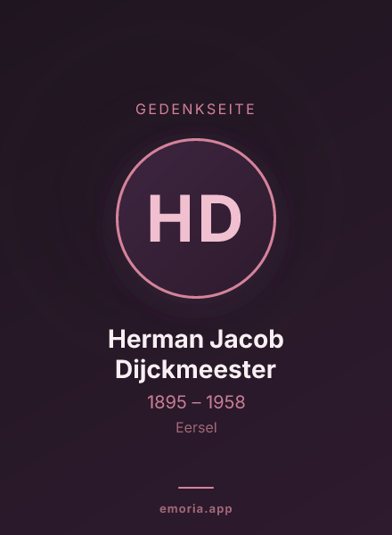 Gedenkportrait von Herman Jacob Dijckmeester