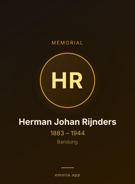 Memorial portrait of Herman Johan Rijnders