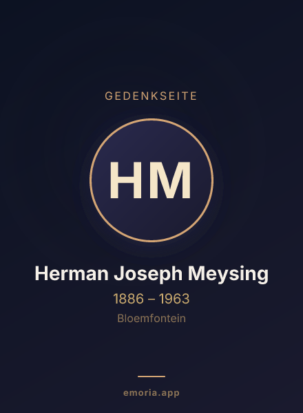 Gedenkportrait von Herman Joseph Meysing
