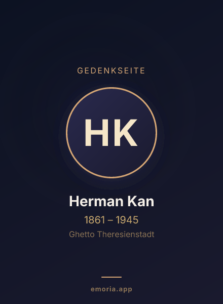 Gedenkportrait von Herman Kan