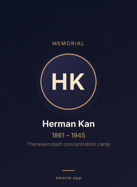 Memorial portrait of Herman Kan