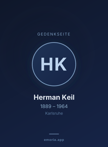 Gedenkportrait von Herman Keil