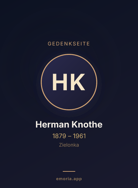 Gedenkportrait von Herman Knothe