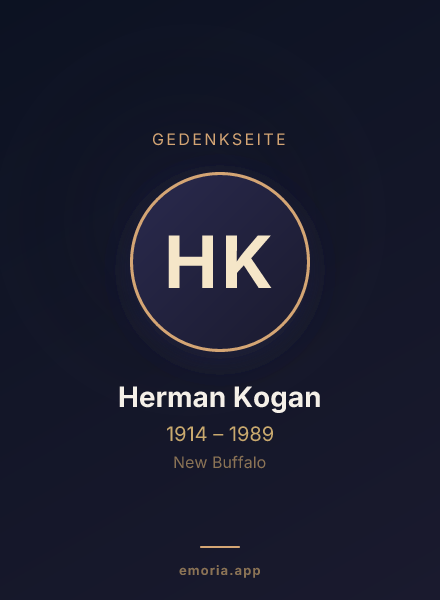 Gedenkportrait von Herman Kogan