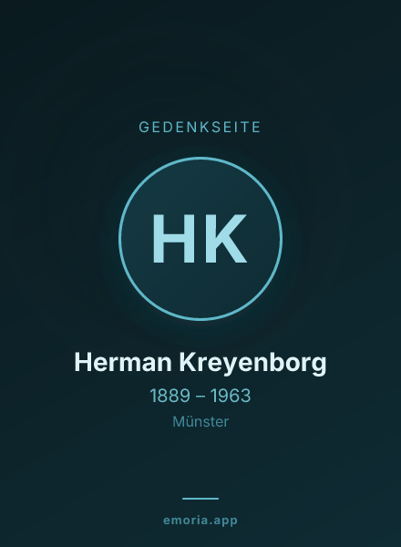 Gedenkportrait von Herman Kreyenborg