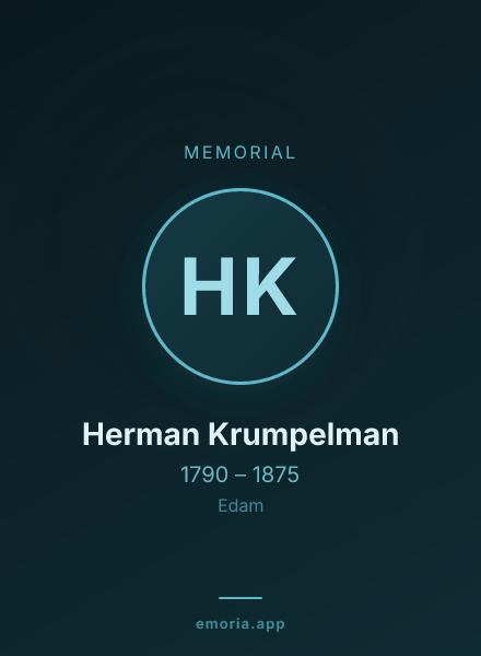 Memorial portrait of Herman Krumpelman