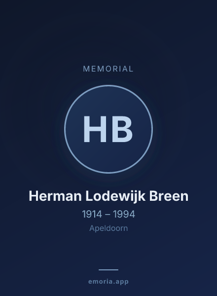 Memorial portrait of Herman Lodewijk Breen