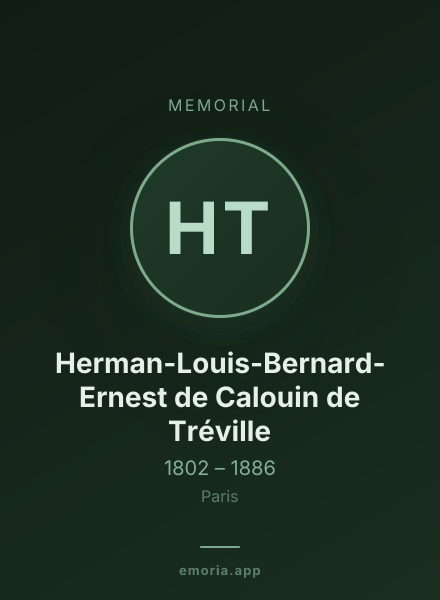 Memorial portrait of Herman-Louis-Bernard-Ernest de Calouin de Tréville