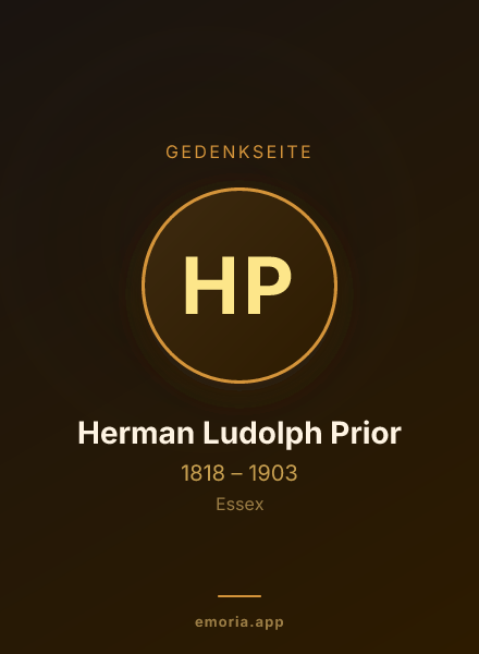 Gedenkportrait von Herman Ludolph Prior