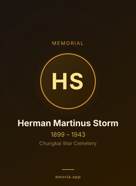 Memorial portrait of Herman Martinus Storm