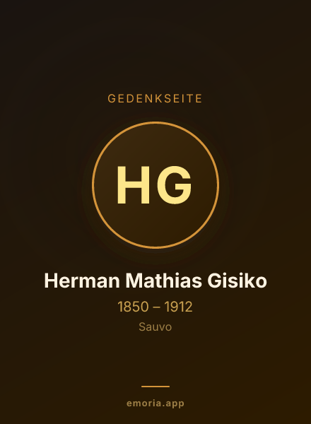 Gedenkportrait von Herman Mathias Gisiko