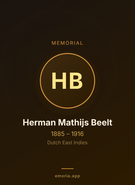 Memorial portrait of Herman Mathijs Beelt