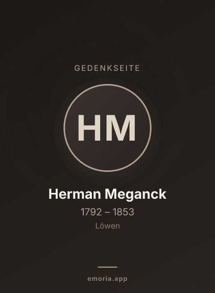 Gedenkportrait von Herman Meganck
