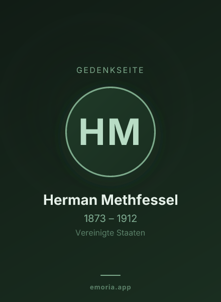 Gedenkportrait von Herman Methfessel