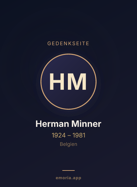 Gedenkportrait von Herman Minner