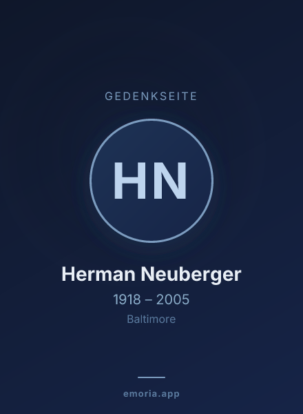 Gedenkportrait von Herman Neuberger