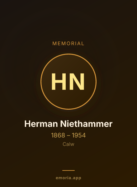 Memorial portrait of Herman Niethammer