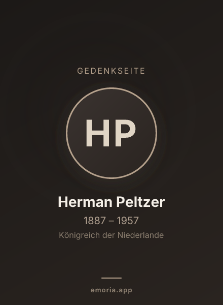 Gedenkportrait von Herman Peltzer