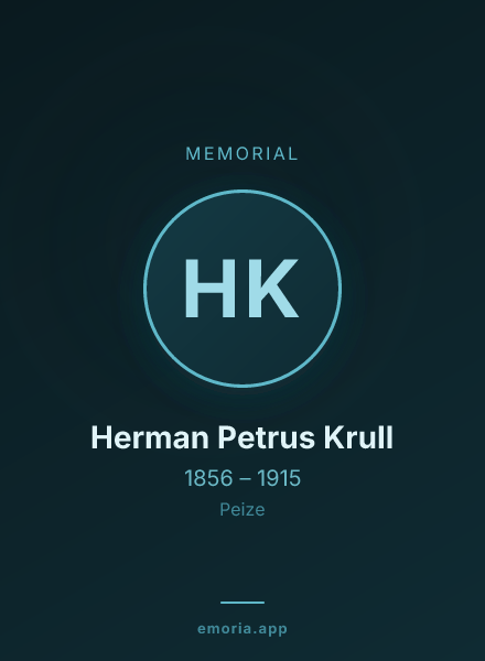 Memorial portrait of Herman Petrus Krull