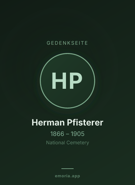 Gedenkportrait von Herman Pfisterer
