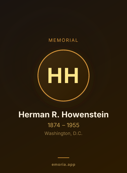 Memorial portrait of Herman R. Howenstein