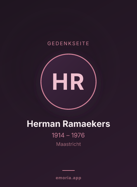 Gedenkportrait von Herman Ramaekers