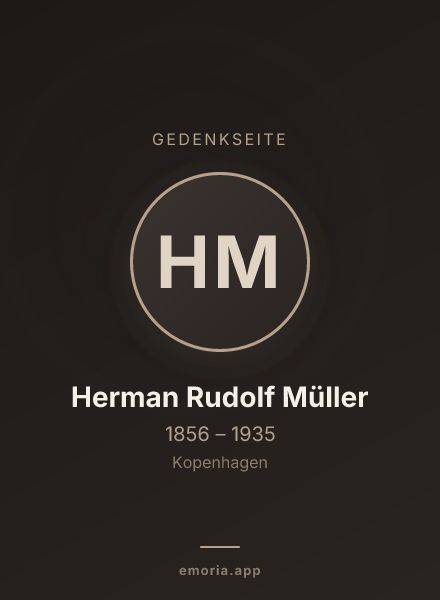 Gedenkportrait von Herman Rudolf Müller