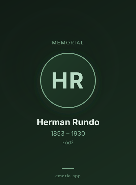 Memorial portrait of Herman Rundo
