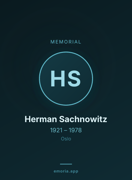 Memorial portrait of Herman Sachnowitz