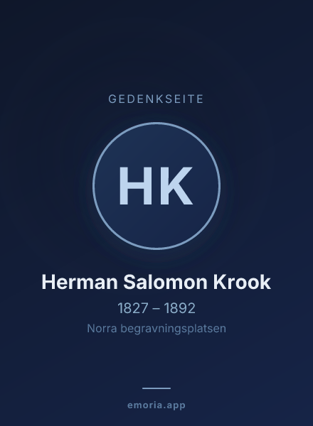 Gedenkportrait von Herman Salomon Krook