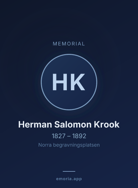 Memorial portrait of Herman Salomon Krook