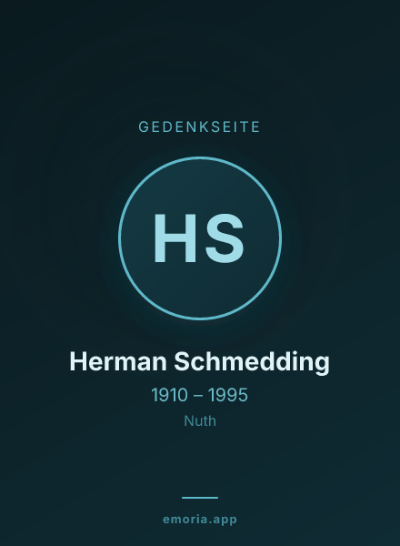 Gedenkportrait von Herman Schmedding