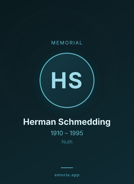 Memorial portrait of Herman Schmedding