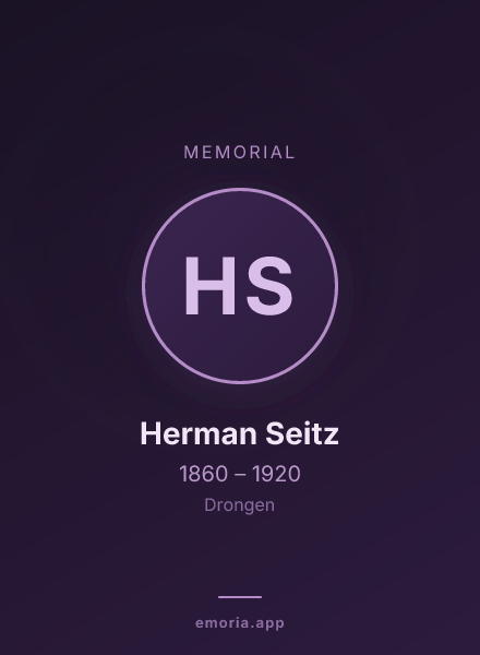 Memorial portrait of Herman Seitz