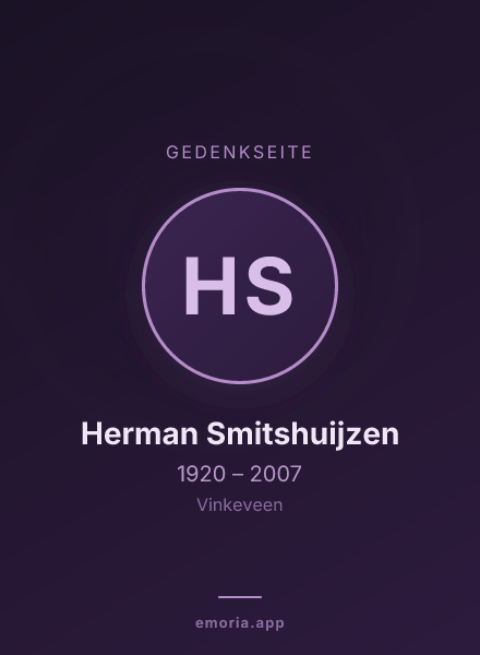 Gedenkportrait von Herman Smitshuijzen
