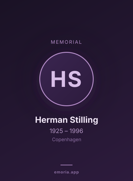 Memorial portrait of Herman Stilling