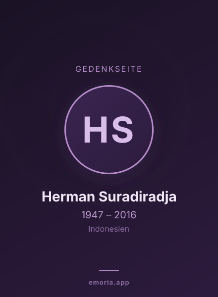 Gedenkportrait von Herman Suradiradja