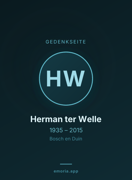 Gedenkportrait von Herman ter Welle