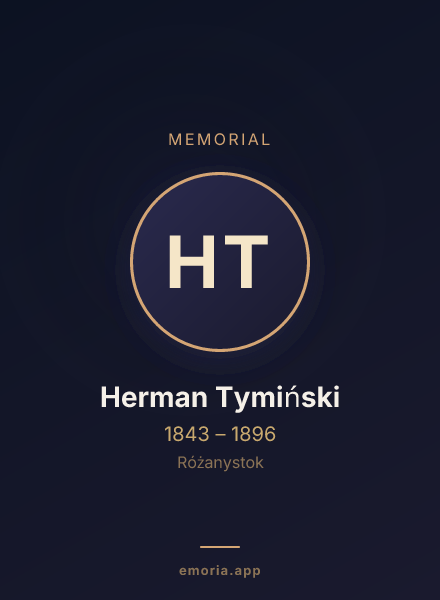 Memorial portrait of Herman Tymiński