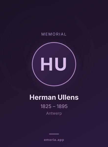 Memorial portrait of Herman Ullens