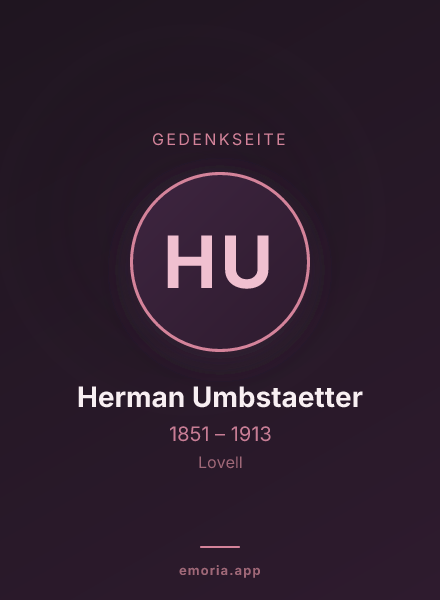 Gedenkportrait von Herman Umbstaetter