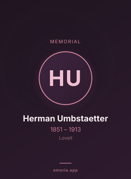 Memorial portrait of Herman Umbstaetter