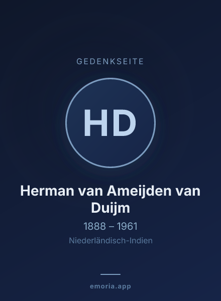 Gedenkportrait von Herman van Ameijden van Duijm