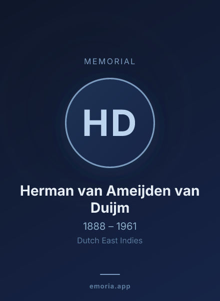 Memorial portrait of Herman van Ameijden van Duijm