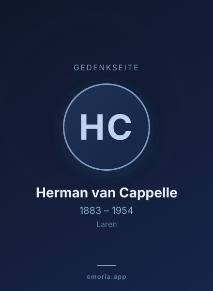 Gedenkportrait von Herman van Cappelle