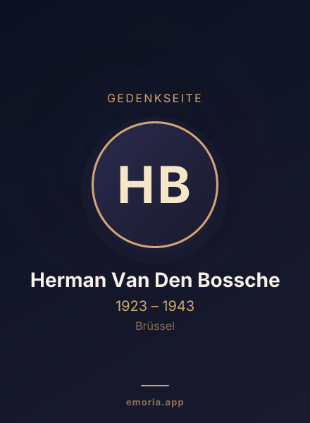 Gedenkportrait von Herman Van Den Bossche